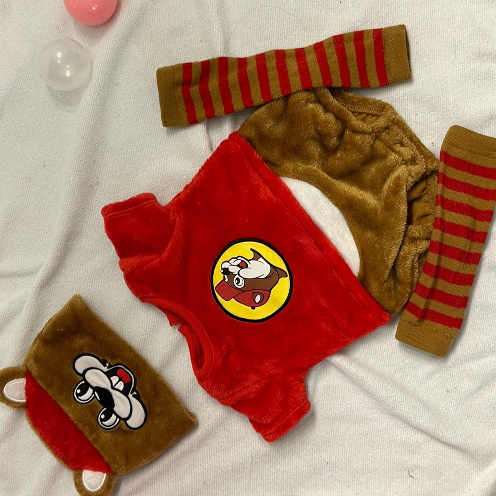 Superhero Red and Brown Striped Matching Set